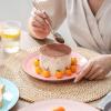 imageSelamica Ceramic 8 inch Dinner Plates Small Dessert Salad Plates Porcelain Serving Plate for Appetizer Pancakes Steak Set of 6 Gradient ColorGradient Color