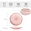 imageSelamica Ceramic 8 inch Dinner Plates Small Dessert Salad Plates Porcelain Serving Plate for Appetizer Pancakes Steak Set of 6 Gradient ColorGradient Color