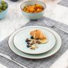 imageSelamica Ceramic 8 inch Dinner Plates Small Dessert Salad Plates Porcelain Serving Plate for Appetizer Pancakes Steak Set of 6 Gradient ColorGradient Color