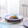 imageSelamica Ceramic 8 inch Dinner Plates Small Dessert Salad Plates Porcelain Serving Plate for Appetizer Pancakes Steak Set of 6 Gradient ColorGradient Color