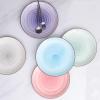 imageSelamica Ceramic 8 inch Dinner Plates Small Dessert Salad Plates Porcelain Serving Plate for Appetizer Pancakes Steak Set of 6 Gradient ColorGradient Color