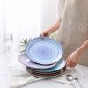 imageSelamica Ceramic 8 inch Dinner Plates Small Dessert Salad Plates Porcelain Serving Plate for Appetizer Pancakes Steak Set of 6 Gradient ColorGradient Color