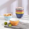 imageSelamica Ceramic 8oz Bouillon Cups 4 Inch Small Dessert Bowls for Soup Dipping Sauce Coffee Cupping Microwave Dishwasher Safe Set of 6 Gradient ColorAssorted Colors