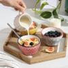 imageSelamica Ceramic 8oz Bouillon Cups 4 Inch Small Dessert Bowls for Soup Dipping Sauce Coffee Cupping Microwave Dishwasher Safe Set of 6 Gradient ColorAssorted Colors
