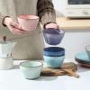 imageSelamica Ceramic 8oz Bouillon Cups 4 Inch Small Dessert Bowls for Soup Dipping Sauce Coffee Cupping Microwave Dishwasher Safe Set of 6 Gradient ColorGradient Color