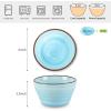 imageSelamica Ceramic 8oz Bouillon Cups 4 Inch Small Dessert Bowls for Soup Dipping Sauce Coffee Cupping Microwave Dishwasher Safe Set of 6 Gradient ColorGradient Blue