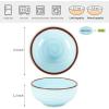 imageSelamica Ceramic Dipping Bowls 27 OZ Soy Sauce Dish Set 3 inch Small Dip Bowls Mini Bowls for Side Dish Appetizers Sushi BBQ Ketchup Set of 6 Gradient ColorGradient Blue