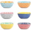 imageSelamica Ceramic Dipping Bowls 27 OZ Soy Sauce Dish Set 3 inch Small Dip Bowls Mini Bowls for Side Dish Appetizers Sushi BBQ Ketchup Set of 6 Gradient ColorAssorted Colors