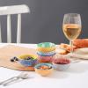 imageSelamica Ceramic Dipping Bowls 27 OZ Soy Sauce Dish Set 3 inch Small Dip Bowls Mini Bowls for Side Dish Appetizers Sushi BBQ Ketchup Set of 6 Gradient ColorAssorted Colors