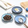 imageSelamica Ceramic Spoon Rest for Stove Top 46 Inch Cooking Spoon Holder for Kitchen Counter Stackable Utensil Rest Holder for Spatula Ladles Tong Coffee Spoon Set of 4 Gradient ColorGradient Blue