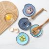 imageSelamica Ceramic Spoon Rest for Stove Top 46 Inch Cooking Spoon Holder for Kitchen Counter Stackable Utensil Rest Holder for Spatula Ladles Tong Coffee Spoon Set of 4 Gradient ColorGradient Blue