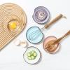 imageSelamica Ceramic Spoon Rest for Stove Top 46 Inch Cooking Spoon Holder for Kitchen Counter Stackable Utensil Rest Holder for Spatula Ladles Tong Coffee Spoon Set of 4 Gradient ColorGradient Color
