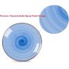 imageSelamica Porcelain 26 Ounce Salad Pasta Bowls 8 inch Wide and Shallow Serving bowls Microwave ampamp Dishwasher Safe Sturdy ampamp Stackable Set of 6 Gradient ColorGradient Blue