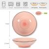 imageSelamica Porcelain 30oz Pasta Bowls Set of 6 Bowl Plates 8 Inch Soup Bowls Wide and Shallow Stackable Salad Bowls for Kitchen Microwave Oven Safe Set of 6 Gradient ColorGradient Color