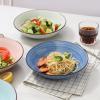 imageSelamica Porcelain 30oz Pasta Bowls Set of 6 Bowl Plates 8 Inch Soup Bowls Wide and Shallow Stackable Salad Bowls for Kitchen Microwave Oven Safe Set of 6 Gradient ColorGradient Color