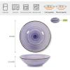 imageSelamica Porcelain 30oz Pasta Bowls Set of 6 Bowl Plates 8 Inch Soup Bowls Wide and Shallow Stackable Salad Bowls for Kitchen Microwave Oven Safe Set of 6 Gradient ColorGradient Color