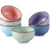imageSelamica Ceramic 12 Oz Dessert Bowls Set Small Cereal Bowls for Kitchen 47 Inch Ice Cream Bowls for Snack Side Dishes Dips Microwave Dishwasher Safe Set of 6 Gradient ColorGradient Color