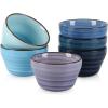 imageSelamica Ceramic 8oz Bouillon Cups 4 Inch Small Dessert Bowls for Soup Dipping Sauce Coffee Cupping Microwave Dishwasher Safe Set of 6 Gradient ColorGradient Blue