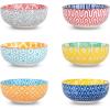 imageSelamica Ceramic Dipping Bowls 27 OZ Soy Sauce Dish Set 3 inch Small Dip Bowls Mini Bowls for Side Dish Appetizers Sushi BBQ Ketchup Set of 6 Gradient ColorAssorted Colors