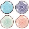 imageSelamica Ceramic Spoon Rest for Stove Top 46 Inch Cooking Spoon Holder for Kitchen Counter Stackable Utensil Rest Holder for Spatula Ladles Tong Coffee Spoon Set of 4 Gradient ColorGradient Color