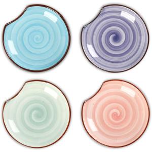 imageSelamica Ceramic Spoon Rest for Stove Top 46 Inch Cooking Spoon Holder for Kitchen Counter Stackable Utensil Rest Holder for Spatula Ladles Tong Coffee Spoon Set of 4 Gradient ColorGradient Color