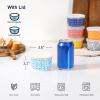 imageSelamica 6 oz Ramekins with Lids Oven Safe Creme Brulee Ramekins Souffle Dishes with Covers Pudding Custard Cups Stackable Ceramic Mini Ramekin Bowls Set for Baking Dipping Set of 6 Assorted ColorsAssorted Colors