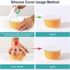 imageSelamica 6 oz Ramekins with Lids Oven Safe Creme Brulee Ramekins Souffle Dishes with Covers Pudding Custard Cups Stackable Ceramic Mini Ramekin Bowls Set for Baking Dipping Set of 6 Assorted ColorsAssorted Colors