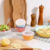 imageSelamica 6 oz Ramekins with Lids Oven Safe Creme Brulee Ramekins Souffle Dishes with Covers Pudding Custard Cups Stackable Ceramic Mini Ramekin Bowls Set for Baking Dipping Set of 6 Assorted ColorsAssorted Colors