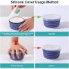 imageSelamica 6 oz Ramekins with Lids Oven Safe Creme Brulee Ramekins Souffle Dishes with Covers Pudding Custard Cups Stackable Ceramic Mini Ramekin Bowls Set for Baking Dipping Set of 6 Assorted ColorsVintage Blue