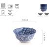 imageSelamica Blue and White Porcelain 20oz Cereal Bowl Set  Set of 6 6 inch Soup Bowls Ceramic bowls for Cereal Soup Salad and Pasta Vintage BlueVintage Blue