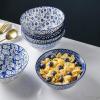 imageSelamica Blue and White Porcelain 20oz Cereal Bowl Set  Set of 6 6 inch Soup Bowls Ceramic bowls for Cereal Soup Salad and Pasta Vintage BlueVintage Blue