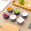 imageSelamica Ceramic 6 Oz Ramekins Oven Safe Creme Brulee Ramekins Souffle Dishes Custard Cups for Baking Mini Bowls for Pudding Dip Ice Cream Set of 6 Vintage BlueVintage Blue