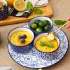 imageSelamica Ceramic 6 Oz Ramekins Oven Safe Creme Brulee Ramekins Souffle Dishes Custard Cups for Baking Mini Bowls for Pudding Dip Ice Cream Set of 6 Vintage BlueVintage Blue