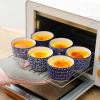 imageSelamica Ceramic 6 Oz Ramekins Oven Safe Creme Brulee Ramekins Souffle Dishes Custard Cups for Baking Mini Bowls for Pudding Dip Ice Cream Set of 6 Vintage BlueVintage Blue