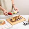 imageSelamica Ceramic 8 inch Rectangular Salad Plates Dinner Plates Pasta Dessert Plates for Appetizer Sushi Fruit  MicrowaveovenDishwasher Safe Set of 6 Vintage BlueVintage Blue