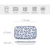 imageSelamica Ceramic 8 inch Rectangular Salad Plates Dinner Plates Pasta Dessert Plates for Appetizer Sushi Fruit  MicrowaveovenDishwasher Safe Set of 6 Vintage BlueVintage Blue