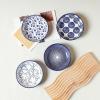 imageSelamica Ceramic Cat Food Bowls Set of 4 56 Inch Wide Shallow Cat BowlsDishes for Food and Water 8 OZ Small Flat Cat Feeding Bowls for Relief Whisker Fatigue Dishwasher Safe Vintage BlueVintage Blue