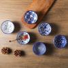 imageSelamica Ceramic Cereal Bowls Set of 6 24 Oz Deep Soup Bowls for Kitchen 59 Inch Porcelain Dessert Bowls for Salad Pasta Oatmeal Ramen Microwave Dishwasher Safe Set of 6 Vintage BlueVintage Blue