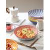 imageSelamica Porcelain 26 Ounce Pasta Bowls Set of 6 8 inch Wide and Shallow Salad Bowls Serving Bowls Microwave ampamp Dishwasher Safe Sturdy ampamp Stackable Variety of ColorsAssorted Bowls