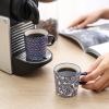 imageSelamica Ceramic 35 Oz Espresso Cups Espresso Mugs 25 Inch Demitasse Cups Mini Coffee Cups for Latte Mocha Lungo Tea Set of 4 Vintage BlueVintage Blue
