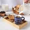 imageSelamica Ceramic 35 Oz Espresso Cups Espresso Mugs 25 Inch Demitasse Cups Mini Coffee Cups for Latte Mocha Lungo Tea Set of 4 Vintage BlueVintage Blue