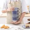 imageSelamica Ceramic Coffee Mugs Set 14 Oz Stackable Large Porcelain Cappuccino Cups with Spoons and Stand Rack Perfect for Latte Mocha Espresso Tea Set of 4 Vintage BlueVintage Blue