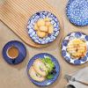 imageSelamica Ceramic Dessert Plates Set of 6 Small Salad Plates 6 Inch Appetizer Plates for Kitchen Mini Dinner Plates for Cake Snacks Side Dish Microwave Dishwasher Safe Vintage BlueVintage Blue
