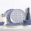 imageSelamica Ceramic Dessert Plates Set of 6 Small Salad Plates 6 Inch Appetizer Plates for Kitchen Mini Dinner Plates for Cake Snacks Side Dish Microwave Dishwasher Safe Vintage BlueVintage Blue