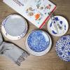 imageSelamica Ceramic Dessert Plates Set of 6 Small Salad Plates 6 Inch Appetizer Plates for Kitchen Mini Dinner Plates for Cake Snacks Side Dish Microwave Dishwasher Safe Vintage BlueBlue