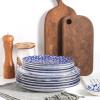 imageSelamica Ceramic Dessert Plates Set of 6 Small Salad Plates 6 Inch Appetizer Plates for Kitchen Mini Dinner Plates for Cake Snacks Side Dish Microwave Dishwasher Safe Vintage BlueVintage Blue