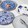 imageSelamica Ceramic Dessert Plates Set of 6 Small Salad Plates 6 Inch Appetizer Plates for Kitchen Mini Dinner Plates for Cake Snacks Side Dish Microwave Dishwasher Safe Vintage BlueBlue