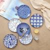 imageSelamica Ceramic Dessert Plates Set of 6 Small Salad Plates 6 Inch Appetizer Plates for Kitchen Mini Dinner Plates for Cake Snacks Side Dish Microwave Dishwasher Safe Vintage BlueVintage Blue