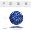 imageSelamica Ceramic Dessert Plates Set of 6 Small Salad Plates 6 Inch Appetizer Plates for Kitchen Mini Dinner Plates for Cake Snacks Side Dish Microwave Dishwasher Safe Vintage BlueBlue