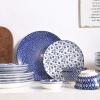 imageSelamica Ceramic Dessert Plates Set of 6 Small Salad Plates 6 Inch Appetizer Plates for Kitchen Mini Dinner Plates for Cake Snacks Side Dish Microwave Dishwasher Safe Vintage BlueVintage Blue